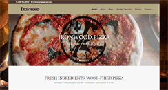 Desktop Screenshot of ironwoodpizza.com